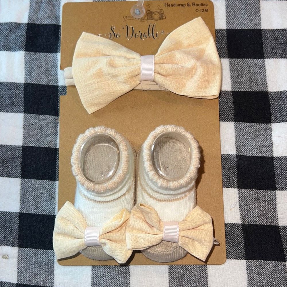 Headband & Booties 0-12M